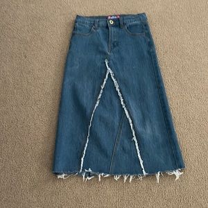 Girls denim maxi skirt
